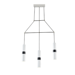 NETTO ΚΡΕΜΑΣΤΟ Φ/Σ 3XGU10 ΛΕΥΚΟ ΜΕΤΑΛΛΙΚΟ 66X8XH150CM DA VINCI