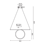 NETTO ΚΡΕΜΑΣΤΟ Φ/Σ LED 32W 3000K 1920LM ΛΕΥΚΟ ΑΛΟΥΜΙΝΙΟ 64Χ17ΧΗ120CM ZERO - Image 3