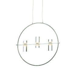 NETTO ΚΡΕΜΑΣΤΟ Φ/Σ LED2835 12W ΧΡΩΜΙΟ ΑΛΟΥΜΙΝΙΟ 3000Κ 1080LM D53XH173CM IONIAN