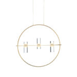 NETTO ΚΡΕΜΑΣΤΟ Φ/Σ LED2835 12W ΧΡΥΣΟ ΑΛΟΥΜΙΝΙΟ 3000Κ 1080LM D53XH173CM IONIAN