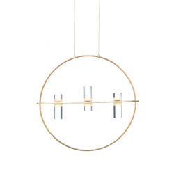 NETTO ΚΡΕΜΑΣΤΟ Φ/Σ LED2835 12W ΧΡΥΣΟ ΑΛΟΥΜΙΝΙΟ 3000Κ 1080LM D53XH173CM IONIAN