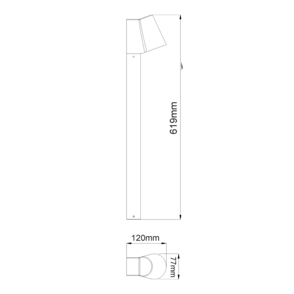 LED COB POST LUMINAIRE 6W 400LM 100° 230V AC 3.000K DARK GREY CRI80 IP54 30.000HRS - Image 3