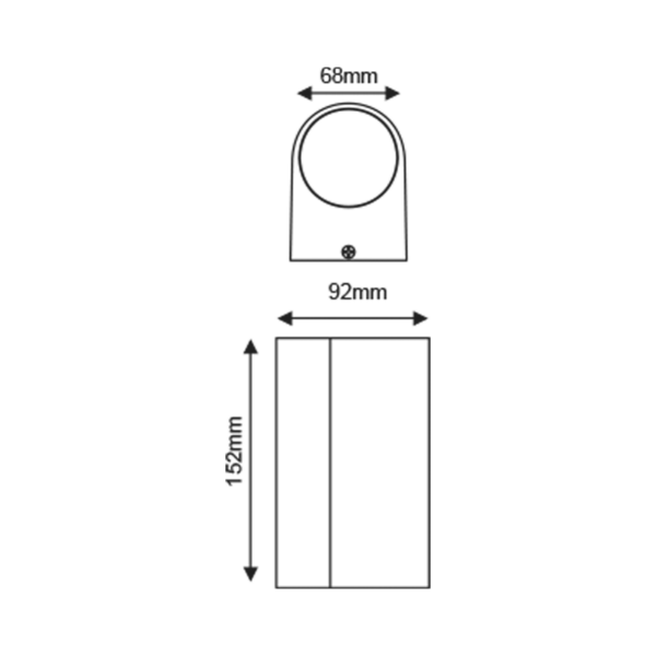 ^GU10 WALL LUMINAIRE 230V AC GOLDEN BLACK IP65 MAX.2X35W - Image 2
