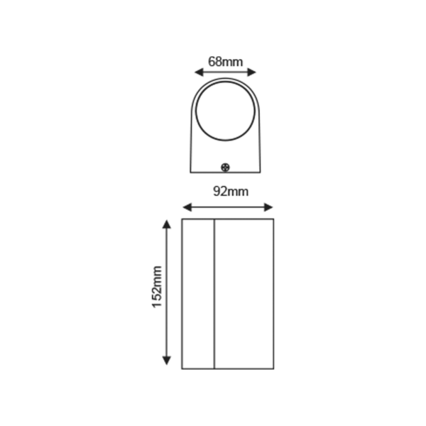 GU10 WALL LUMINAIRE 230V AC MATT WHITE IP65 MAX.2X35W - Image 2