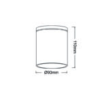^GU10  ROUND CEILING LUMINAIRE 230V AC GOLDEN BLACK IP65 GU10 MAX.35W - Image 2
