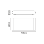 LED SMD WALL LUMINAIRE 11W 570LM 60° 230V AC 3.000K DARK GREY CRI80 IP54 30.000HRS - Image 3