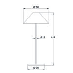 LED SMD TABLE BATTERY LUMINAIRE 3W 140LM  3.000K DARK GREY  270° CRI80 IP54 - Image 2