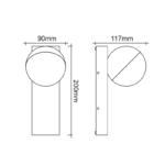 ^LED SMD WALL LUMINAIRE 10W 580LM 110° 230V AC 3.000K DARK GREY CRI80 IP54 30.000HRS - Image 3