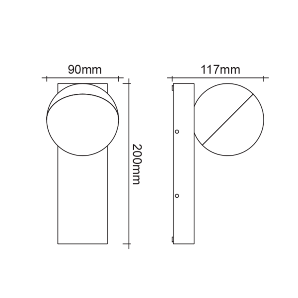 ^LED SMD WALL LUMINAIRE 10W 580LM 110° 230V AC 3.000K DARK GREY CRI80 IP54 30.000HRS - Image 3