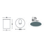 LED HP WALL RECESSED LUMINAIRE 3W 58LM 230VAC 4.000K DARK GREY CRI80 IP65 30.000HRS(INSTAL BOX INC) - Image 2