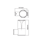 E27 WALL LUMINAIRE 230V AC DARK GREY IP54 MAX.23W - Image 2