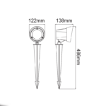 LED COB SPOT LUMINAIRE & SPIKE 19W 1400LM 40° 230V AC 3.000K DARK GREY CRI80 IP65 30.000HRS - Image 4