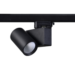 SAND BLACK LED TRACK LUMINAIRE 20W 3000K 3-PHASE 38° 2200LM 230V AC Ra80 5YRS