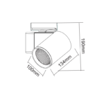 SAND BLACK LED TRACK LUMINAIRE 40W 3000K 1-PHASE 38° 4200LM 230V AC Ra80 5YRS - Image 2