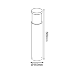 ^ΦΩΤΙΣΤΙΚΟ ΚΗΠΟΥ 560MM IP65 Ε27 Max.7W ΛΕΥΚΟ ΤΣΙΜΕΝΤΟ & PC ΚΑΛΥΜΜΑ - Image 2