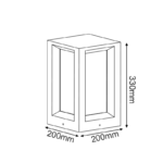 ^ΦΩΤΙΣΤΙΚΟ ΚΗΠΟΥ 330MM IP65 2xE27 Max.7W ΛΕΥΚΟ ΤΣΙΜΕΝΤΟ & PC ΚΑΛΥΜΜΑ - Image 2