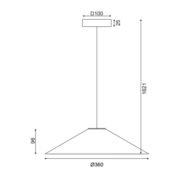 NETTO ΚΡΕΜΑΣΤΟ Φ/Σ 1Χ GX53 WALNUT ΞΥΛΟ D36XH160CM NAIROBI - Image 2