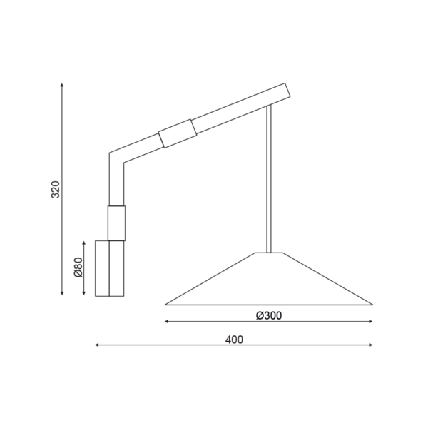 NETTO ΕΠΙΤΟΙΧΟ Φ/Σ 1Χ GX53 WALNUT ΞΥΛΟ 30Χ40Χ32CM NAIROBI - Image 2