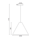 NETTO ΚΡΕΜΑΣΤΟ Φ/Σ 1Χ E27 WALNUT ΞΥΛΟ D33XH180CM NAIROBI - Image 3