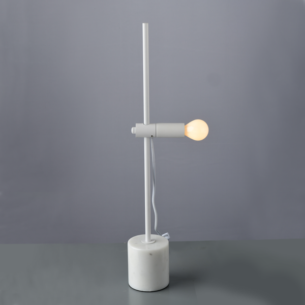 NETTO ΕΠΙΤΡΑΠΕΖΙΟ Φ/Σ 1XE14 ΛΕΥΚΟ ΜΑΡΜΑΡΟ+ΜΕΤ/ΚΟ D9XH58CM HERA - Image 2