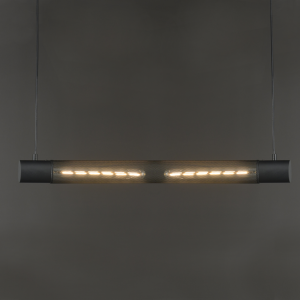 NETTO ΚΡΕΜΑΣΤΟ Φ/Σ 2ΧΕ27 ΜΑΥΡΟ ΜΕΤΑΛΛΙΚΟ 72Χ6XH120CM ALCATRAZ - Image 3