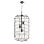 NETTO ΚΡΕΜΑΣΤΟ Φ/Σ 3ΧΕ27 ΜΕΤΑΛΛΙΚΟ ΜΑΥΡΟ Φ43ΧΗ120CM PROMETHEUS