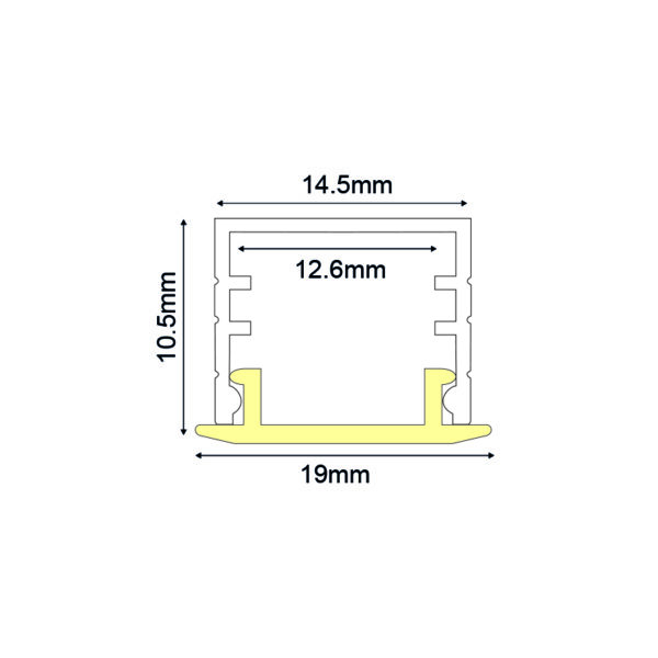 MINA SEMI TRIMLESS ΠΡΟΦΙΛ ΑΛΟΥΜΙΝΙΟΥ ΜΕ ΟΠΑΛ PC ΚΑΛΥΜΜΑ  2m/pc - Image 2