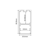 NERI ΠΡΟΦΙΛ ΑΛΟΥΜΙΝΙΟΥ ΜΕ ΟΠΑΛ PC ΚΑΛΛΥΜΑ 3m/pc - Image 2