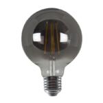 LED FILAMENT E27 G95 8W SMOKE 1800K 230V AC 400LM RA80 30000H 360°