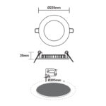 ΝΙΚΕΛ ΜΑΤ ΣΤΡΟΓΓΥΛΟ LED ΠΑΝΕΛ ΧΩΝΕΥΤΟ 18W 6500K 1800Lm Φ220mm 230V AC Ra80 - Image 2