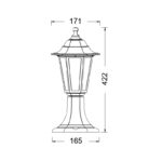 6S PLASTIC FLOOR GARDEN WHITE LUMINAIRE 41CM E27 IP44 - Image 2