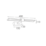 ΕΠΙΤΟΙΧΟ Φ/Σ LED 8W 520LM 4000K ΜΑΥΡΟ ΑΛΟΥΜΙΝΙΟ 410Χ140Χ55ΜΜ PAPIGION - Image 2