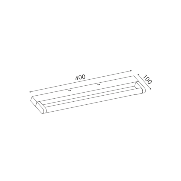 ΕΠΙΤΟΙΧΟ Φ/Σ LED 6W 380LM 3000K ΧΡΩΜΙΟ ΑΛΟΥΜΙΝΙΟ 400Χ100Χ25ΜΜ BATI - Image 3