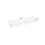 ΕΠΙΤΟΙΧΟ Φ/Σ LED 12W 780LM 3000K ΜΑΥΡΟ ΑΛΟΥΜΙΝΙΟ 620Χ100Χ25ΜΜ BATI - Image 3