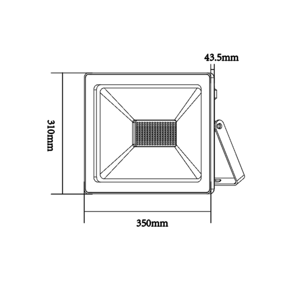 BLACK LED SMD FLOOD LUMINAIRE IP66 150W 6000K 13200Lm 230V RA80 - Image 2