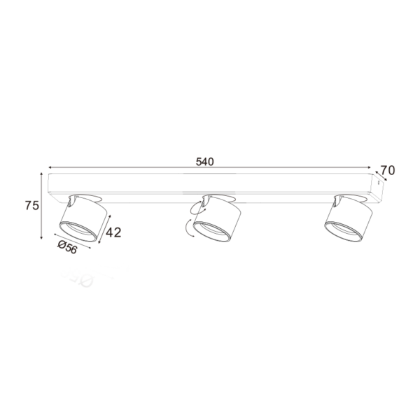 ^ΕΠΙΤΟΙΧΟ Φ/Σ LED 15W COB 80° 3000K 1200LM ΜΑΥΡΟ ΑΛΟΥΜΙΝΙΟ 54X7XH10CM PLUTO - Image 2