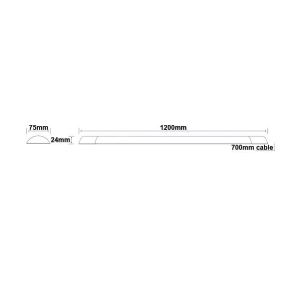 LED LINEAR LUMINAIRE 37W 3550LM 6000K 120° 230V AC IP40 Ra>80 30.000HRS 1200mm - Image 2