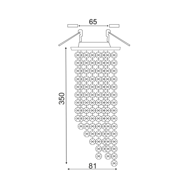 ΣΠΟΤ MR16 ΜΕ ΚΡΥΣΤΑΛΛΑ 350X81mm MORIA - Image 2