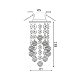 ΣΠΟΤ MR16 ΜΕ ΚΡΥΣΤΑΛΛΑ 230X90mm MORIA - Image 2