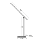 ΕΠΙΤΡΑΠΕΖΙΟ Φ/Σ LED 7W ΑΣΗΜΙ+ΛΕΥΚΟ CCT 300LM DIMMABLE+TOUCH SWITCH+USB CHARGER DEGAS - Image 2