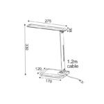 ΕΠΙΤΡΑΠΕΖΙΟ Φ/Σ LED 5W ΜΑΥΡΟ CCT 320LM+TOUCH SWITCH+WIRELESS/USB CHARGER  FUTUR2 - Image 3