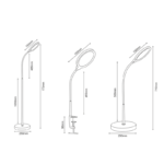 LED ΓΡΑΦΕΙΟΥ 3 IN 1 10W ΜΑΥΡΟ ABS+ΑΛΟΥΜΙΝΙΟ CCT STEP DIMMABLE 32Χ40Χ7 STEFAN - Image 3
