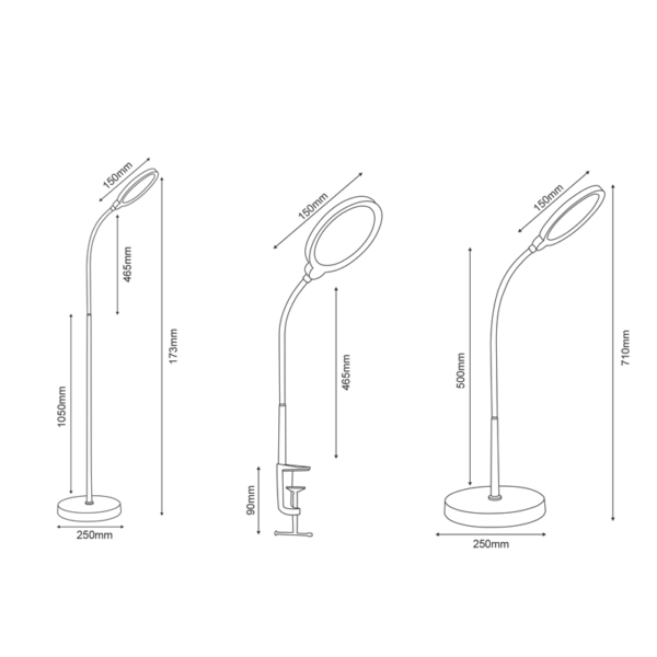 LED ΓΡΑΦΕΙΟΥ 3 IN 1 10W ΜΑΥΡΟ ABS+ΑΛΟΥΜΙΝΙΟ CCT STEP DIMMABLE 32Χ40Χ7 STEFAN - Image 3