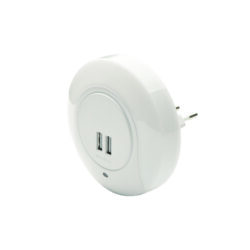 LED ΛΑΜΠΑΚΙ ΝΥΚΤΟΣ 1W 4000K ΜΕ 2 USB ΘΥΡΕΣ