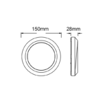 LED WALL ROUND LUMINAIRE WHITE 230V AC IP65 4W 3000K 310LM RA80 - Image 2