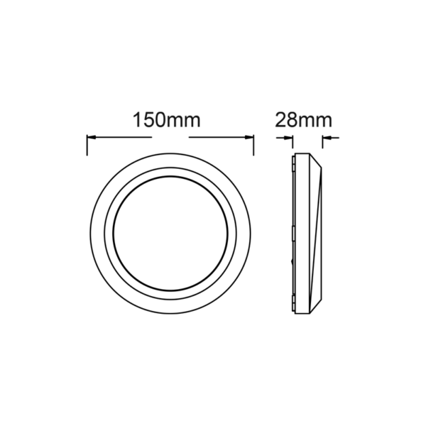 LED WALL ROUND LUMINAIRE WHITE 230V AC IP65 4W 3000K 310LM RA80 - Image 2