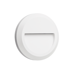 LED WALL ROUND LUMINAIRE WHITE 230V AC IP65 2W 3000K 100LM RA80