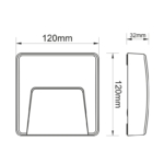 LED WALL SQUARE LUMINAIRE GREY 230V AC IP65 3W 3000K 200LM RA80 - Image 2