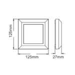 LED WALL SQUARE LUMINAIRE WHITE 230V AC IP65 4W 3000K 270LM RA80 - Image 2