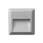 LED WALL SQUARE LUMINAIRE GREY 230V AC IP65 2W 3000K 100LM RA80
